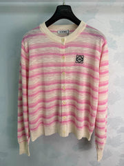 Loewe/26 Early Autumn New Striped Long-Sleeve Cardigan