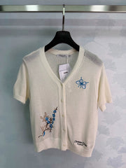 Dior/26ss New Embroidered Knit Cardigan