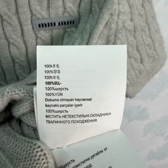 Miu Miu / Denim Patchwork Cable Knit Short Sleeve