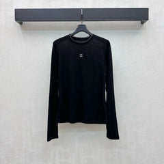 Chanel/26 New Embroidered Lace Collar Long Sleeve