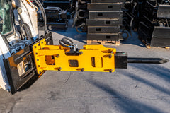 MMS Hydraulic Breaker Attachment + Pile Driver Attachment for Skid Steer Loader