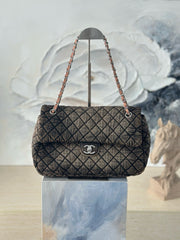 Chanel 2026 Quilted Denimpressions Flap Bag Denim Leather