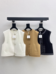 Hermès / 26 Fall-Winter Latest Double-Sided Wool Vest