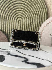 Chanel 2026 Mini Flap Bag Tweed Denim Leather