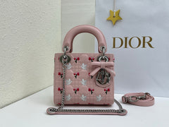 Dior 2026 Bird Rose Design Lady Dior Bag Lambskin