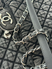Chanel 2026 Quilted Denimpressions Flap Bag Denim Leather