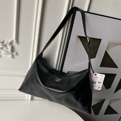CHANEL 26S HOBO BAG 32 IN BLACK LAMBSKIN GOLD HARDWARE