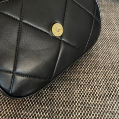Chanel 2026 Matelasse Coco Mark Bag 22cm Black Lambskin