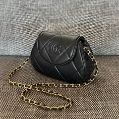 Chanel 2026 Matelasse Coco Mark Bag 22cm Black Lambskin