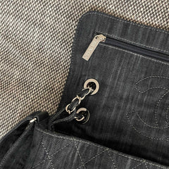 Chanel 2026 Stretch Spirit Messenger Bag Black Denim