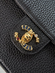 CHANEL 26S WALLET ON CHAIN 22 IN BLACK GRAINED CALFSKIN GOLD HARDWARE