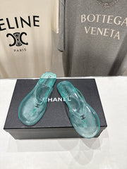 chanel/26SS NEW Transparent flip-flops beach slippers