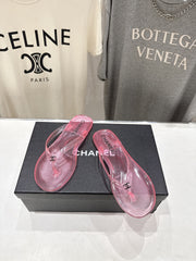 chanel/26SS NEW Transparent flip-flops beach slippers