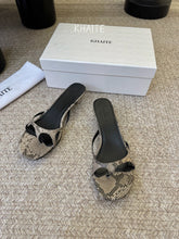 Khaite/26SS NEW Flat square toe mules flip-flop sandals and slippers