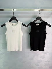 celine/26SS NEW ribbed embroidered vest