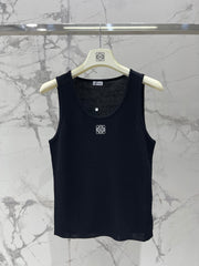LOEWE/26SS NEW Embroidered knitted sleeveless vest