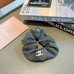 chanel/26SS NEW Double C letter fabric hair tie