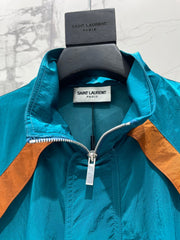 Yves Saint Laurent/26SS NEW Stand Collar Color Block Lightweight Jacket