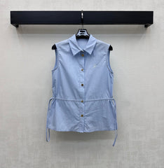 Louis Vuitton/26SS NEW Drawstring Sleeveless Shirt