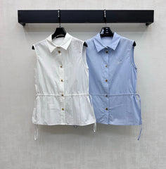 Louis Vuitton/26SS NEW Drawstring Sleeveless Shirt