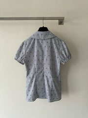 chanel/26SS NEW Jacquard Striped Short-Sleeve Shirt