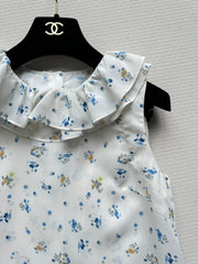 chanel/26SS NEW Court Style Floral Vest Shirt