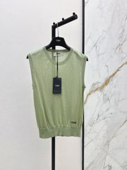 Fendi/26SS NEW Olive Green Sleeveless Vest