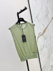 Fendi/26SS NEW Olive Green Sleeveless Vest