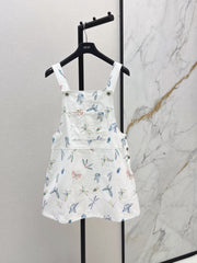 Dior/26SS NEW Nautical Series Denim Overalls Dress