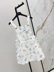 Dior/26SS NEW Nautical Series Denim Overalls Dress