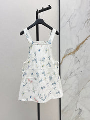 Dior/26SS NEW Nautical Series Denim Overalls Dress