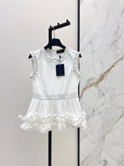 Louis Vuitton/26SS NEW Sleeveless Top with Ruffled Hem