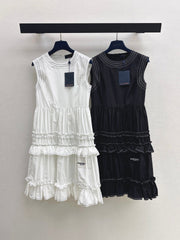 Louis Vuitton/26SS NEW Sleeveless Long Dress with Ruffled Hem