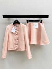 dior/26SS NEW Bow-tie Round Neck Elegant Jacket