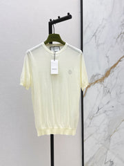 26SS NEW Delicate Embroidered Crew Neck Knit Sweater
