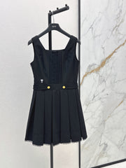 26SS NEW Bee Embroidery Sleeveless Dress 🖤