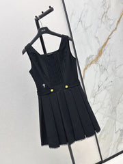 26SS NEW Bee Embroidery Sleeveless Dress 🖤