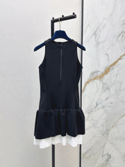 26SS NEW Patchwork Design Sleeveless Dress 🖤