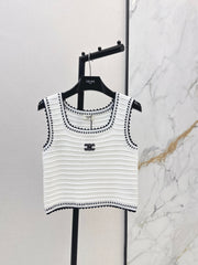 26SS NEW Navy Blue Crochet Vest 🤍