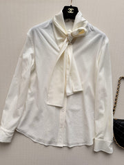26SS NEW Ribbon Satin Shirt