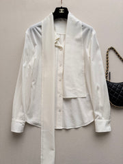 26SS NEW Ribbon Satin Shirt