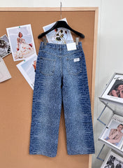 26SS NEW Straight Leg Jeans with Back Pocket Letter Patches