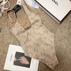 chanel/26SS NEW Khaki One-Piece Swimsuit 👙