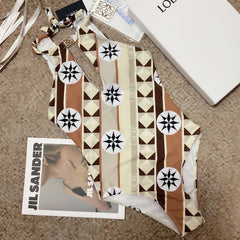 LOEWE/26SS NEW Geometric Pattern One-Piece Swimsuit 👙