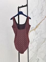 Louis Vuitton/26SS NEW Brown Tank Top Bikini Swimsuit 🩱