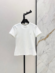 26SS NEW Versatile Small Logo Embroidered T-Shirt 🩶