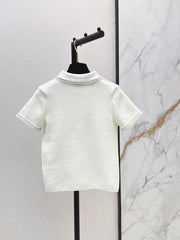 26SS NEW 3D Trim Peter Pan Collar Short-Sleeve Knit Cardigan 🤍