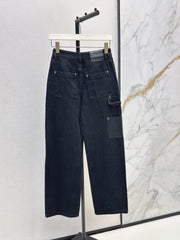 26SS NEW: Stylish Leather Patches and Workwear Pocket Jeans🩵