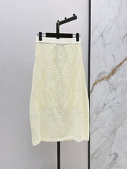 26SS NEW Openwork Knit Midi Skirt 🤍