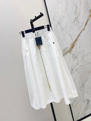 26SS NEW White Jacquard Midi Skirt 🤍